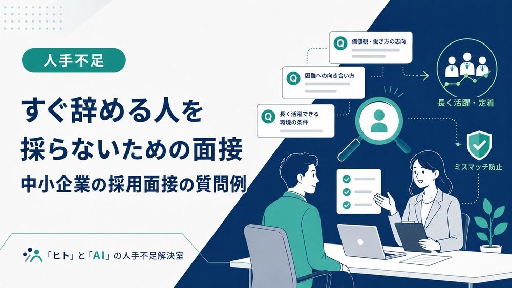 すぐ辞める人を採らないための面接の工夫