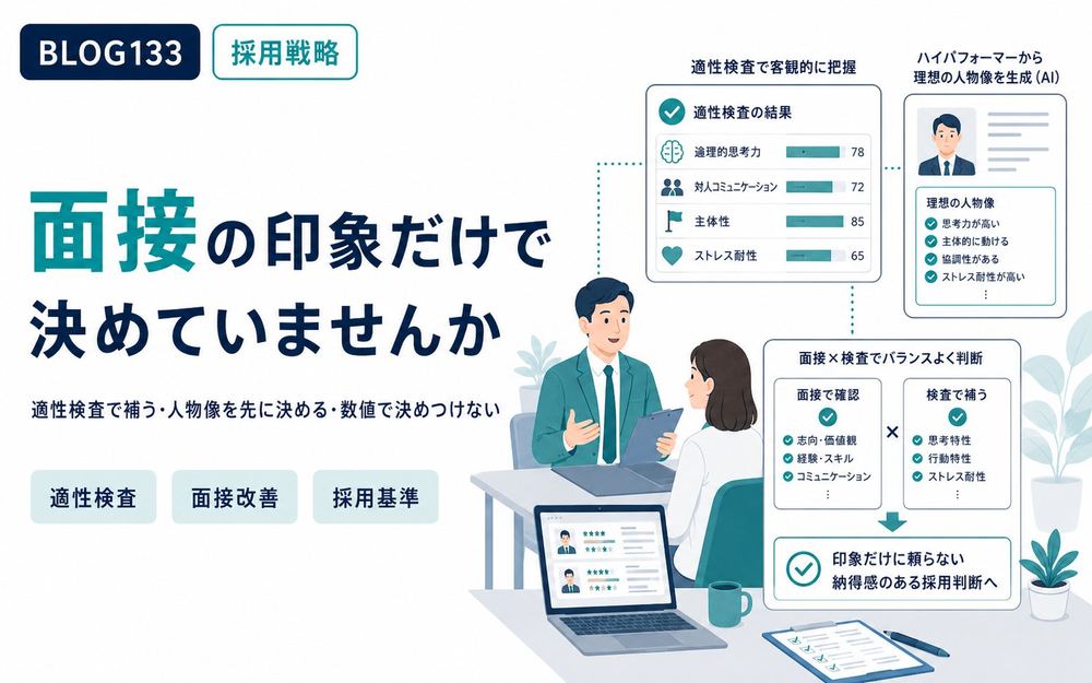 面接の印象だけで決めていませんか。適性検査を採用の見極めに取り入れる