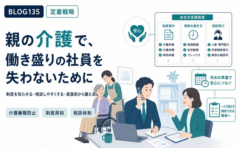 親の介護で、働き盛りの社員を失わないために。仕事と介護の両立支援