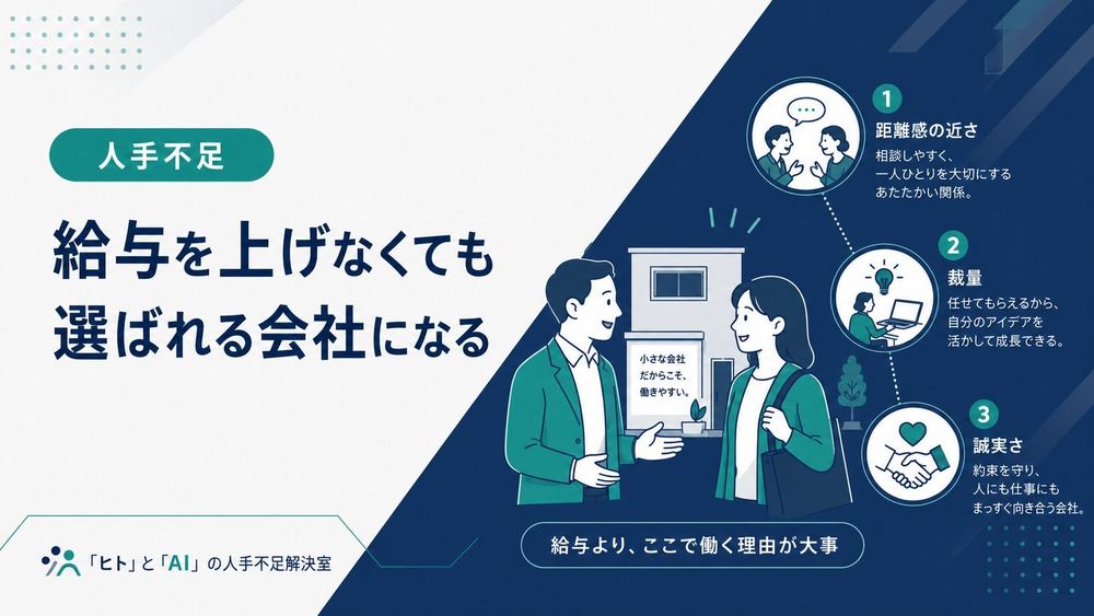 給与を上げなくても選ばれる中小企業の採用方法