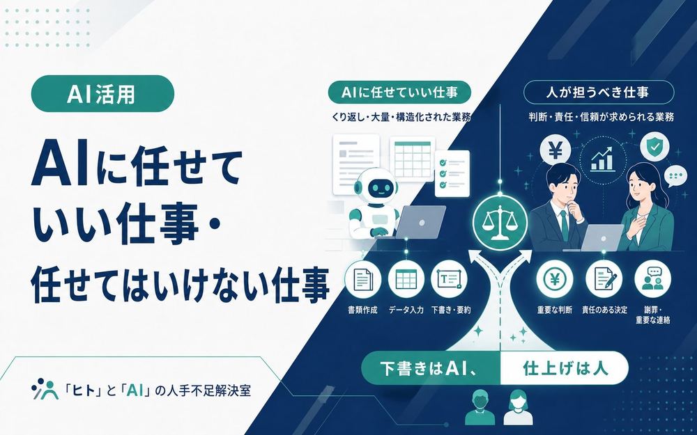 AIに任せていい仕事と任せてはいけない仕事の線引き
