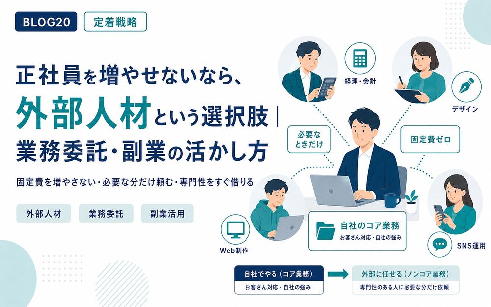 業務委託や副業など外部人材の活かし方