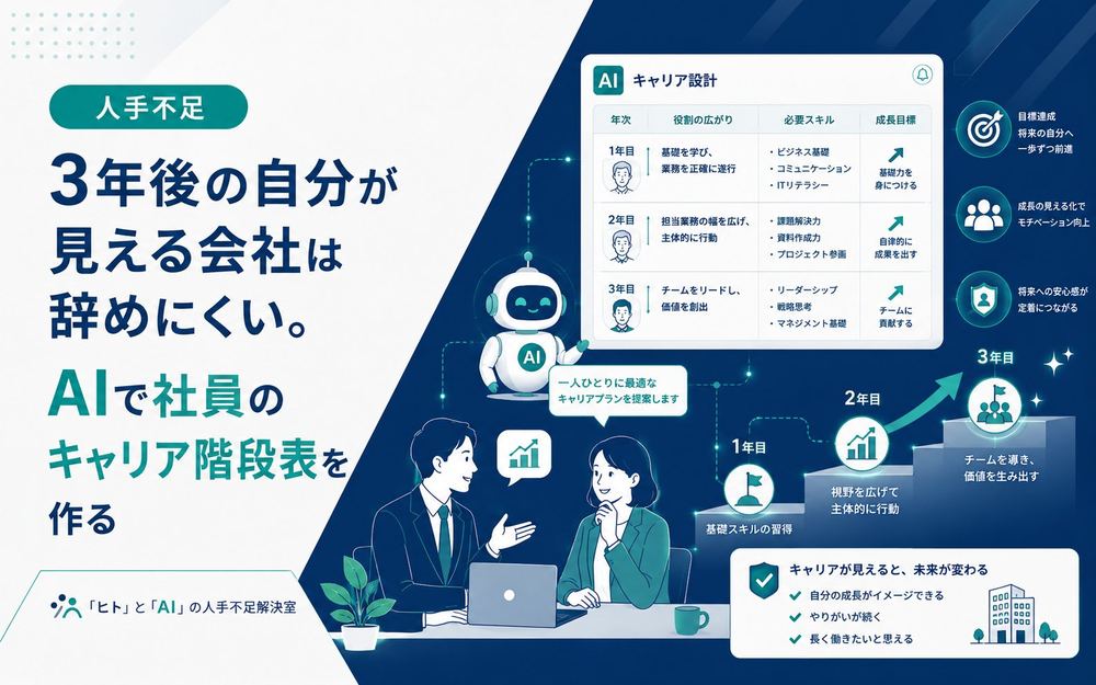3年後の自分が見える会社は辞めにくい。AIで社員のキャリア階段表を作る