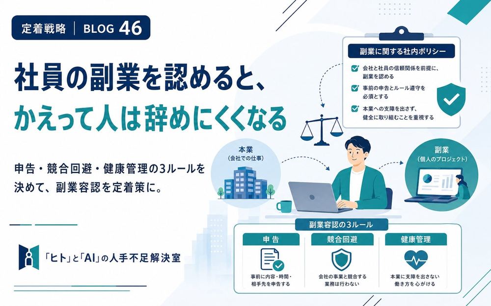 社員の副業を認めると、かえって人は辞めにくくなる