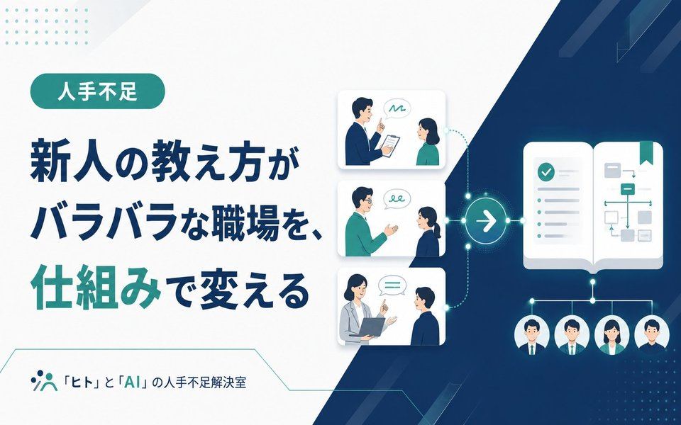 新人の教え方がバラバラな職場を仕組みで変える